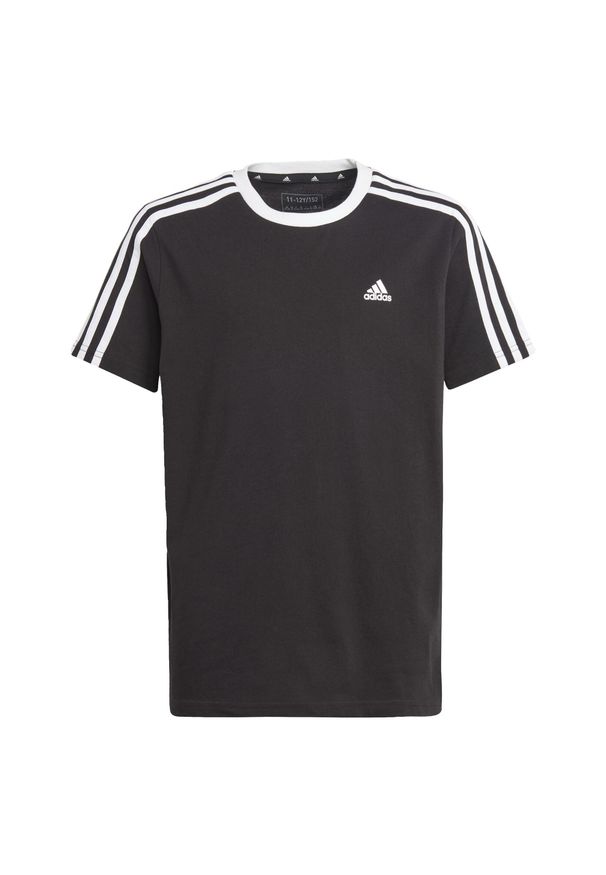 Adidas - Essentials 3-Stripes Cotton Loose Fit Boyfriend Tee. Kolor: biały, czarny, wielokolorowy