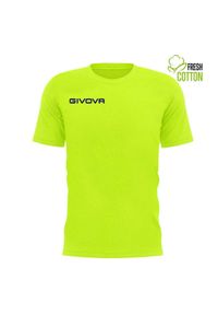 Koszulka Givova Fluo Żółta z Bawełny - Komfort i Styl Sportowy. Kolor: żółty. Materiał: bawełna. Sport: piłka nożna