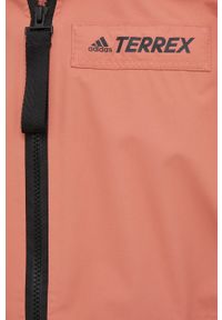 adidas TERREX kurtka outdoorowa Utilitas kolor pomarańczowy przejściowa. Kolor: pomarańczowy. Materiał: tkanina, poliester, materiał. Wzór: ze splotem #5