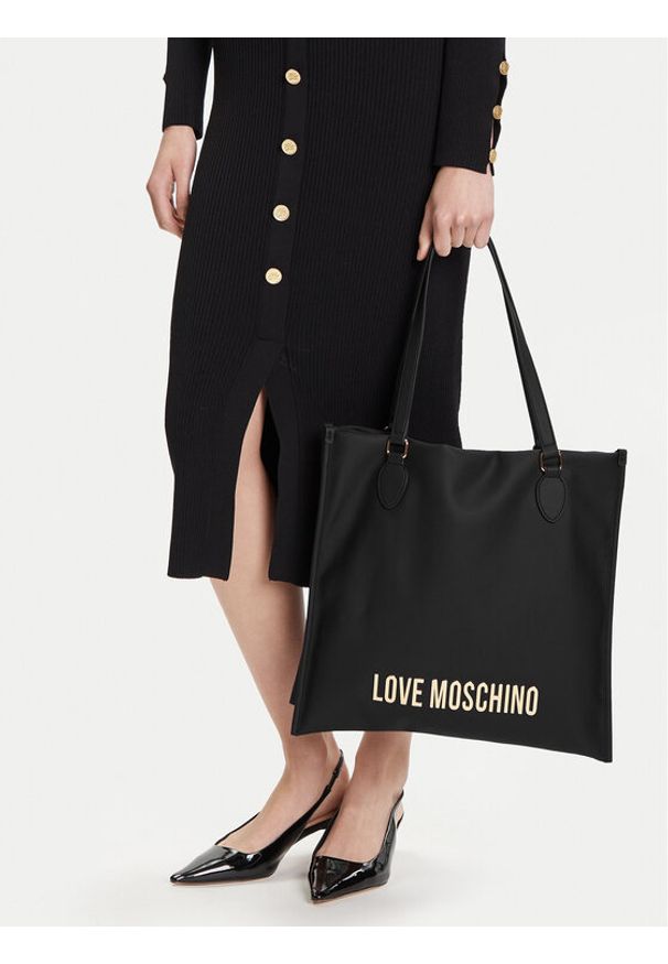 Love Moschino - LOVE MOSCHINO Torebka JC4020PP1NKD0000 Czarny. Kolor: czarny. Materiał: skórzane