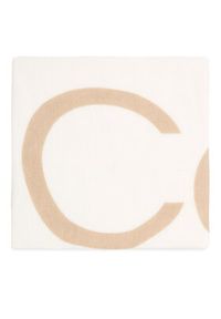 Calvin Klein Szal Bold Logo Cotton Hemp Scarf K60K612975 Écru. Materiał: bawełna, materiał