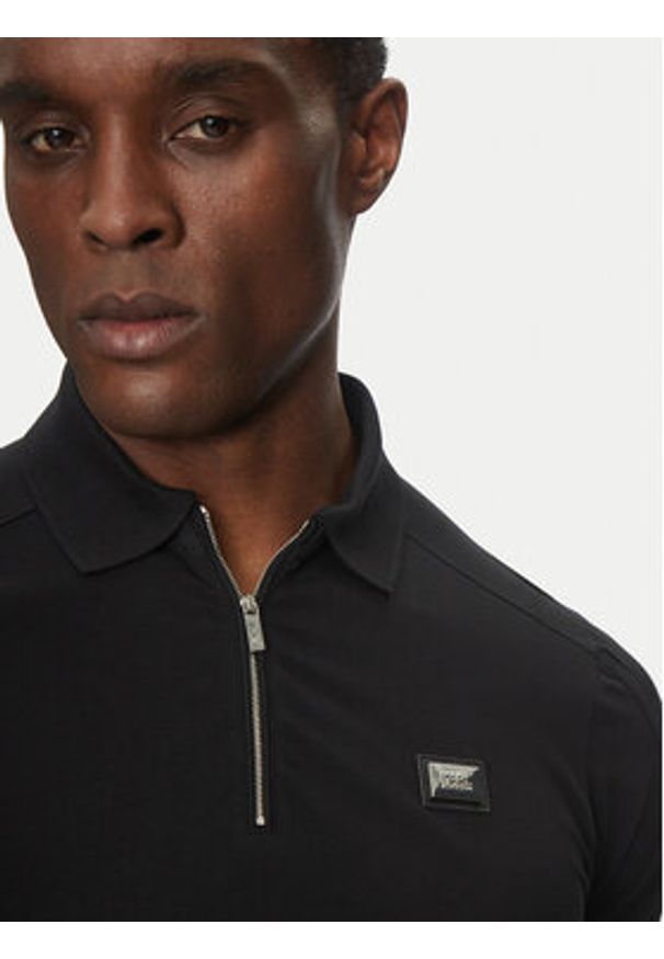 Karl Lagerfeld - KARL LAGERFELD Polo 745020 552221 Czarny Regular Fit. Typ kołnierza: polo. Kolor: czarny. Materiał: bawełna
