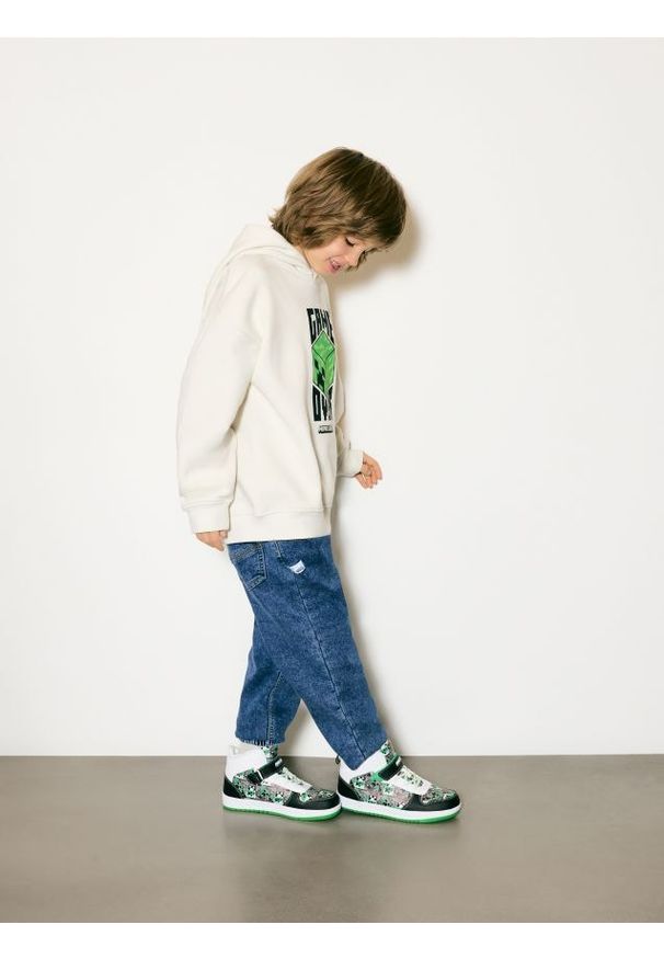 Reserved - Jeansy jogger - niebieski. Kolor: niebieski