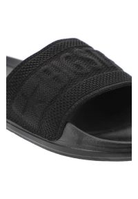 Big-Star - Czarne Klapki Big Star Wodoodporne Buty Damskie. Okazja: na spacer, na plażę, na co dzień. Kolor: czarny. Materiał: dziergany, materiał. Wzór: jednolity, aplikacja. Sezon: lato. Styl: casual, klasyczny