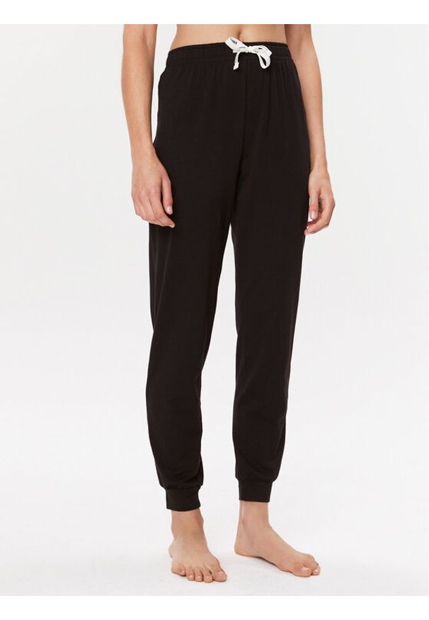 BOSS - Boss Spodnie piżamowe 50500325 Czarny Regular Fit. Kolor: czarny. Materiał: bawełna