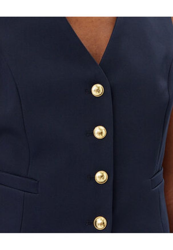 Maryley Kamizelka 25EB128/43BL Granatowy Regular Fit. Kolor: niebieski. Materiał: syntetyk