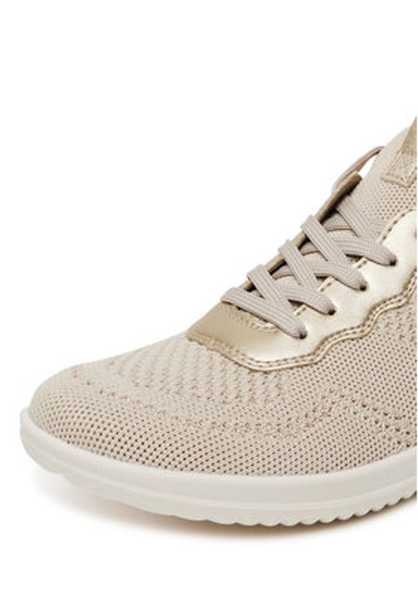 Remonte Sneakersy D1E05-60 Złoty. Kolor: złoty. Materiał: materiał