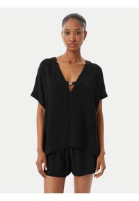 BOSS Bluzka Double B 50557041 Czarny Regular Fit. Kolor: czarny. Materiał: wiskoza #1