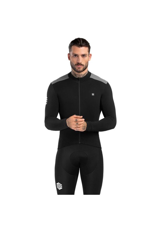 SIROKO - Koszulka termoaktywna rowerowa męska M4 Fleet Moss. Kolor: szary, wielokolorowy, czarny. Materiał: tkanina. Sport: kolarstwo