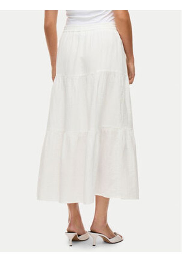 Vila Spódnica maxi Lania 14105428 Biały Regular Fit. Kolor: biały. Materiał: bawełna