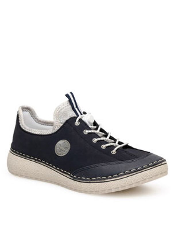 Rieker Półbuty 50958-14 Granatowy. Kolor: niebieski. Materiał: materiał