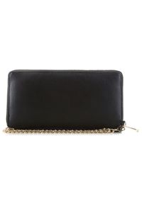 Wittchen - Damski portfel skórzany z łańcuszkiem. Kolor: czarny. Materiał: skóra. Wzór: aplikacja #5