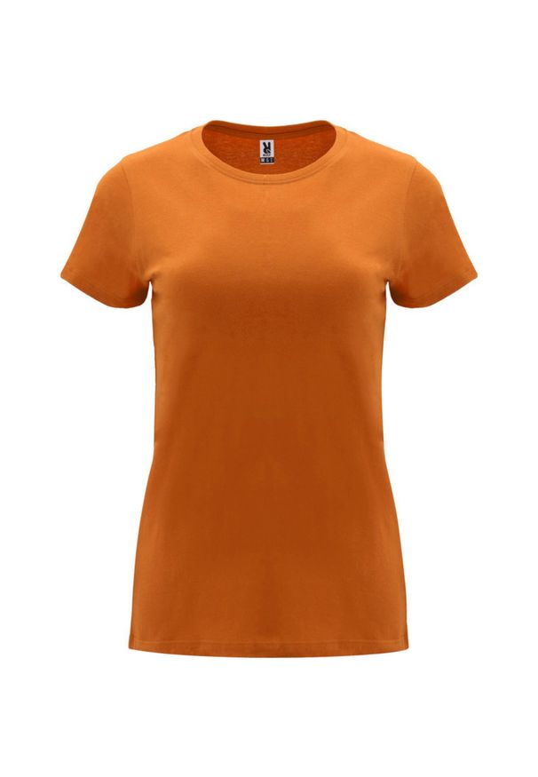 ROLY - Damska Koszulka Z Krótkim Rękawem Capri. Kolor: żółty, wielokolorowy, pomarańczowy. Długość rękawa: krótki rękaw. Długość: krótkie. Sport: turystyka piesza