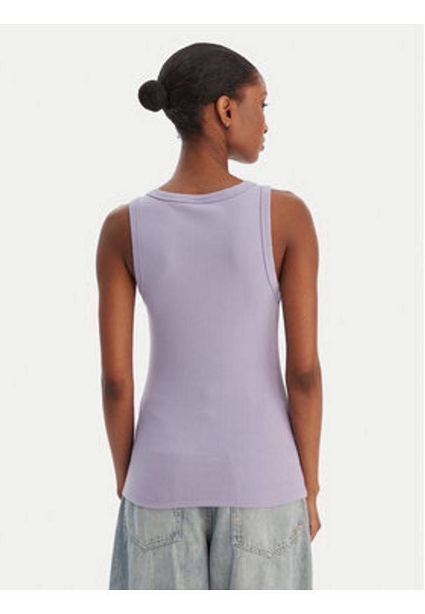 Hugo - HUGO Top Datamia 50514489 Fioletowy Slim Fit. Kolor: fioletowy. Materiał: bawełna