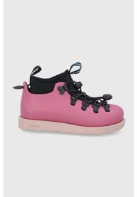 Native Buty dziecięce Fitzsimmons Citytyle Bloom kolor różowy. Nosek buta: okrągły. Zapięcie: sznurówki. Kolor: różowy. Materiał: guma