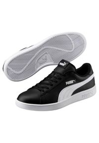 Puma - Buty Smash v2 L Rozmiar 44.5 Czarny - 365215-04. Kolor: biały. Materiał: skóra, materiał. Sport: tenis