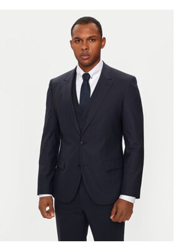 Hugo Garnitur Henry/Getlin234 50530119 Granatowy Regular Fit. Kolor: niebieski. Materiał: syntetyk