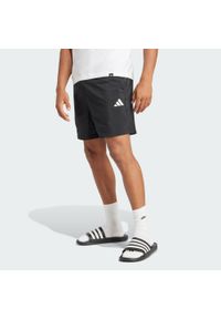 Adidas - Szorty Essentials Small Logo Chelsea. Kolor: biały, wielokolorowy, czarny. Materiał: materiał
