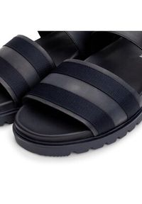 TOMMY HILFIGER - Tommy Hilfiger Sandały Elevated Hilfiger Strappy Sandal FM0FM05008 Granatowy. Kolor: niebieski #6