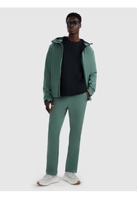 4f - 4F Kurtka softshell wiatroodporna membrana 5000 męska - zielona XXL. Typ kołnierza: kaptur. Kolor: zielony. Materiał: softshell. Technologia: Windstopper. Sezon: zima