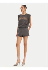 Just Cavalli Szorty sportowe 78PADE10 Czarny Loose Fit. Kolor: czarny. Materiał: bawełna #4