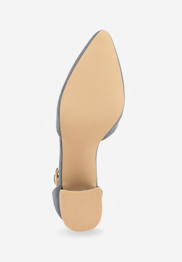 Renee - Zielone Czółenka na Słupku Vices ze Skórzaną Wkładką i Paskiem Wokół Kostki Eveliri. Okazja: na ślub cywilny, do pracy, na wesele. Zapięcie: pasek. Kolor: zielony. Materiał: skóra. Obcas: na słupku