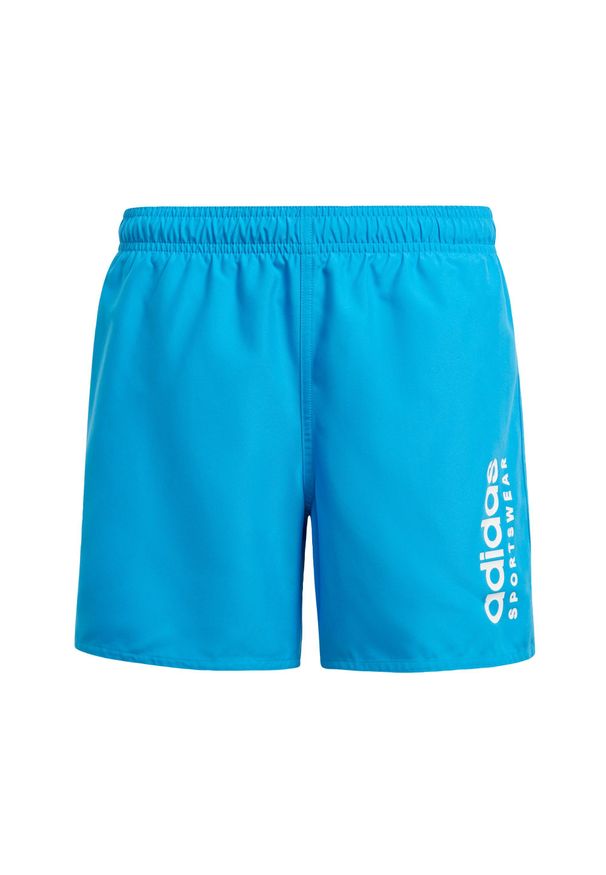 Adidas - Szorty Sportswear Essentials Logo CLX Swim Kids. Kolor: biały, niebieski, wielokolorowy. Materiał: materiał