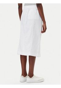 Calvin Klein Jeans Spódnica midi J20J225327 Biały Regular Fit. Kolor: biały. Materiał: bawełna