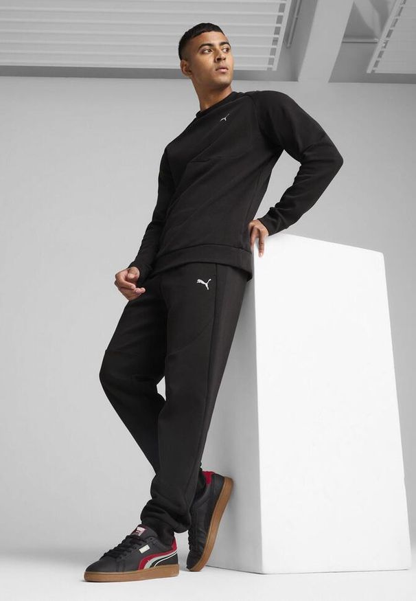 Puma - Męskie spodnie PUMATECH PUMA Black. Kolor: czarny. Materiał: dresówka