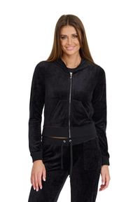 Juicy Couture - JUICY COUTURE Czarna damska bluza Heritage Robyn, Rozmiar M. Kolor: czarny #6