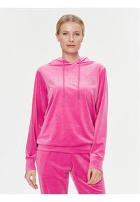 Guess Bluza Couture V4RQ25 KBXI2 Różowy Regular Fit. Kolor: różowy. Materiał: syntetyk #1
