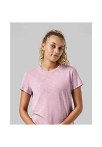 CASALL - Koszulka Damska Sportowa Casall Soft Texture Tee Lekka Treningowa. Kolor: fioletowy, różowy, wielokolorowy. Sport: joga i pilates
