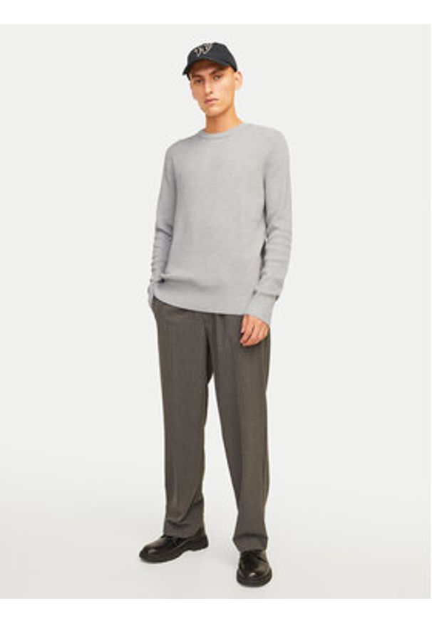 Jack & Jones - Jack&Jones Sweter Perfect 12257771 Szary Regular Fit. Kolor: szary. Materiał: bawełna