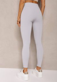 Renee - Jasnoniebieskie Sportowe Legginsy High Waist Quarefia. Stan: podwyższony. Kolor: niebieski. Materiał: dzianina, materiał. Długość: długie. Styl: sportowy #5