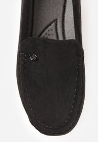 Born2be - Czarne Mokasyny na Płaskiej Podeszwie ze Skórzaną Wkłądką Tyrion. Zapięcie: bez zapięcia. Kolor: czarny. Materiał: skóra. Wzór: gładki, aplikacja. Obcas: na płaskiej podeszwie. Styl: klasyczny #7