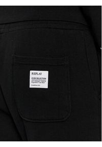 Replay Spodnie dresowe M9993.000.23650P Czarny Regular Fit. Kolor: czarny. Materiał: bawełna