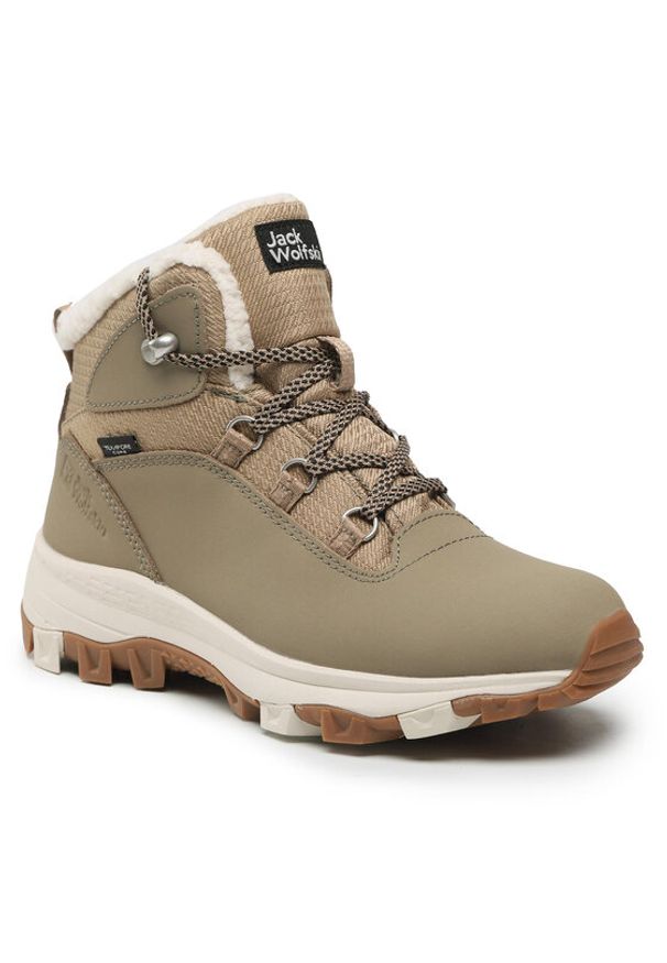 Jack Wolfskin Trekkingi Everquest Texapore Mid 4053581 Zielony. Kolor: zielony. Materiał: skóra