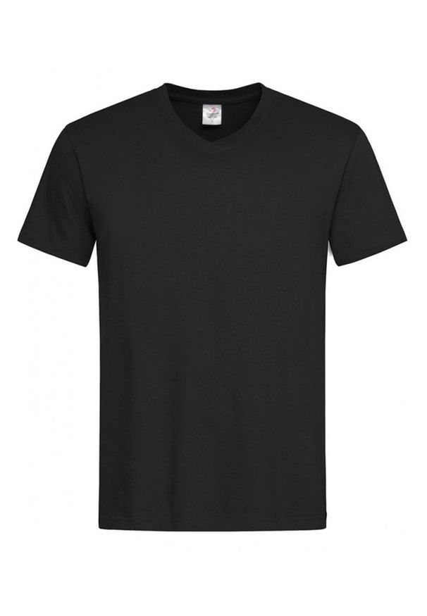 Czarny t-shirt Stedman krótki, casualowy, z krótkim rękawem, na co dzień