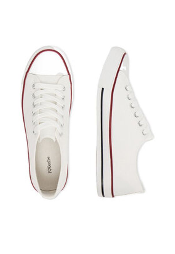 DeeZee Trampki CT0513-26 Biały. Kolor: biały. Materiał: materiał