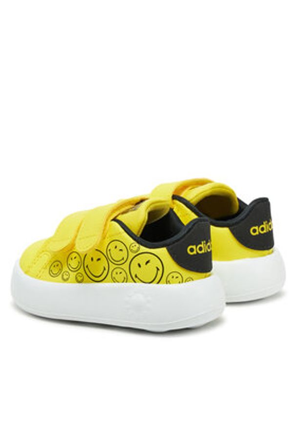 Adidas - adidas Sneakersy Smiley Advantage JI0501 Żółty. Kolor: żółty. Materiał: skóra. Model: Adidas Advantage