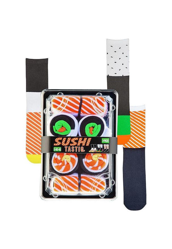 ZEAGLE - Tastic Unisex Skarpetki Sushi 3-pak Rozmiar 40-46. Kolor: wielokolorowy. Materiał: poliamid, bawełna. Sport: kolarstwo