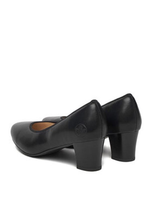 Rieker Półbuty 44650-04 Czarny. Kolor: czarny. Materiał: skóra