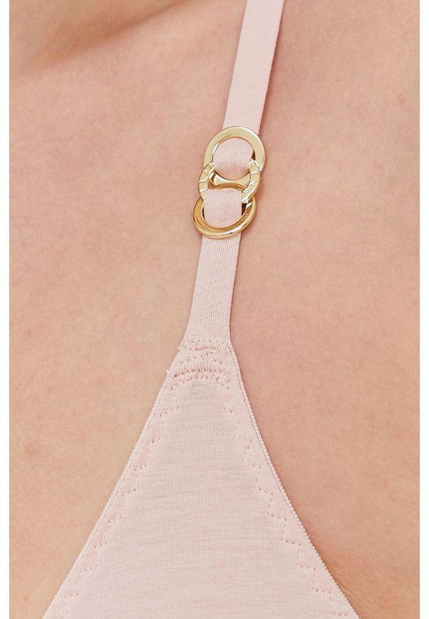 Stella McCartney Lingerie - Biustonosz. Kolor: różowy. Materiał: bawełna. Rodzaj stanika: odpinane ramiączka