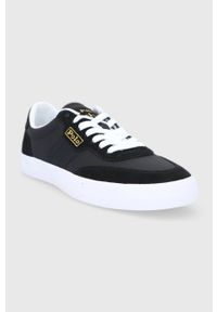 Polo Ralph Lauren - Tenisówki. Nosek buta: okrągły. Zapięcie: sznurówki. Kolor: czarny. Materiał: guma #4