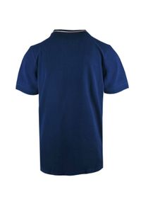 Koszulka Polo - Męska - Pako Jeans - Granatowa, Dekolt Bez Guzików. Okazja: na co dzień. Typ kołnierza: polo. Kolor: niebieski. Materiał: bawełna. Styl: casual