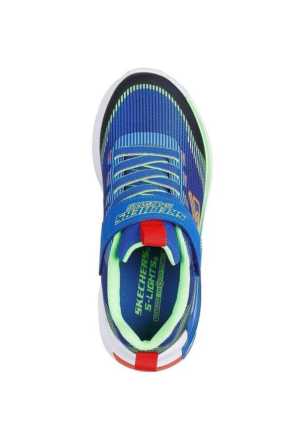 skechers - Adidasy Skechers S Lights-tri-namics 2.0, Dzieci. Okazja: na uczelnię. Kolor: zielony, niebieski, wielokolorowy. Materiał: materiał. Model: Skechers Sport. Sport: joga i pilates