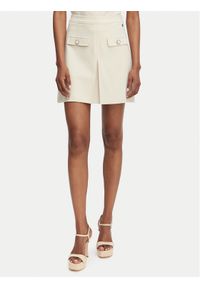 Guess Spódnica mini W6RD57 KCMU2 Beżowy Classic Fit. Kolor: beżowy. Materiał: syntetyk #1