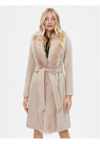 Płaszcz wełniany Marciano Guess. Kolor: brązowy. Materiał: syntetyk, wełna #1