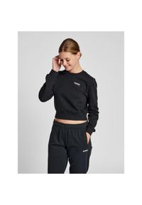 Damska krótka bluza Hummel LGC Shai. Kolor: czarny. Materiał: bawełna, dresówka, materiał. Długość: krótkie. Wzór: haft