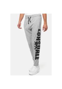 Spodnie dresowe klasyczne Lonsdale Portessie. Okazja: na co dzień. Kolor: wielokolorowy, szary, czarny. Materiał: dresówka. Styl: klasyczny #1